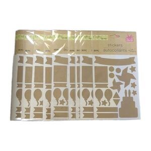 (10) NEW Crafter's Square Stickers Paper Crafts - Birthday, Cake, Party Banners